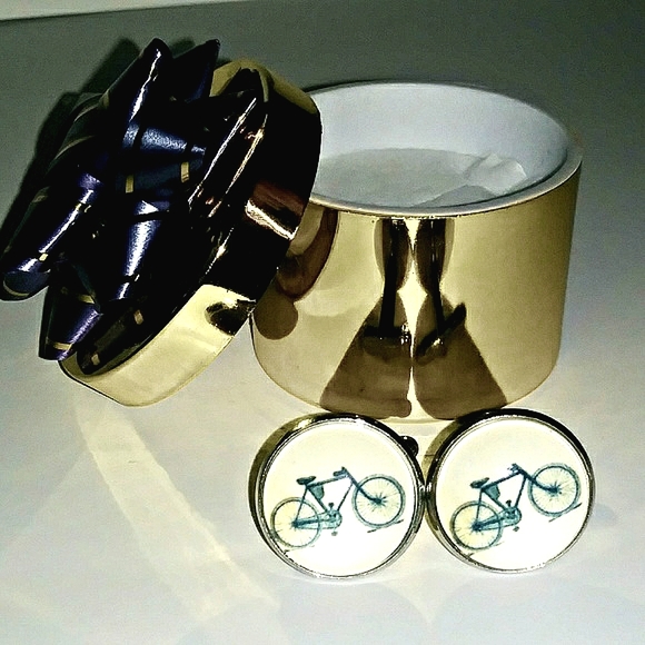 NEW Cufflinks: Bike Life! Stainless Steel. Gift Box Included! - Picture 4 of 6